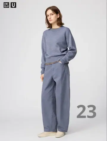 UNIQLO U 블루 커브 팬츠 23