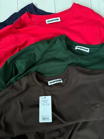 t셔츠 묶음 판매 coupronde 사이즈 46 x 4장