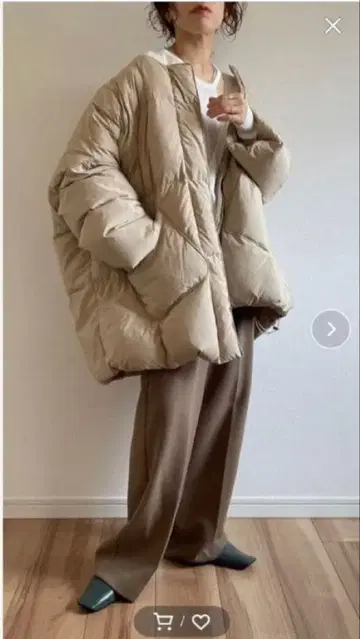 weegs 노카라 퍼펙트 실루엣 다운 코트 머플러 세트