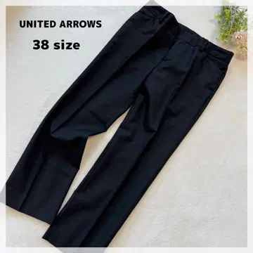[ 유나이티드 애로우즈 ] 일본제 센터 프레스 슬랙스 38 블랙