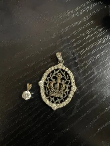 실버 지르코니아 왕관 925 상의