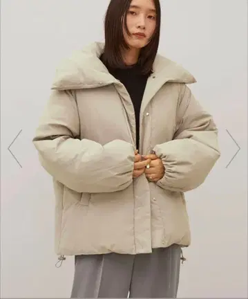 카라 부착 충전솜 블루종 L 사이즈