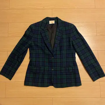 PENDLETON 테일러드 자켓 그린 체크 무늬 울