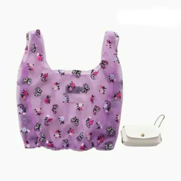 ANNA SUI 안나수이 튤 에코백 퍼플 보라색 미니 꽃무늬 자수