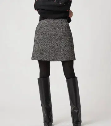 EM 트위드라이크 본딩 미니 스커트