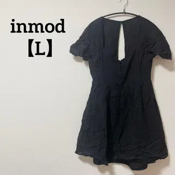 새상품급 inmod 블랙 등 트임 원피스 [ L ]