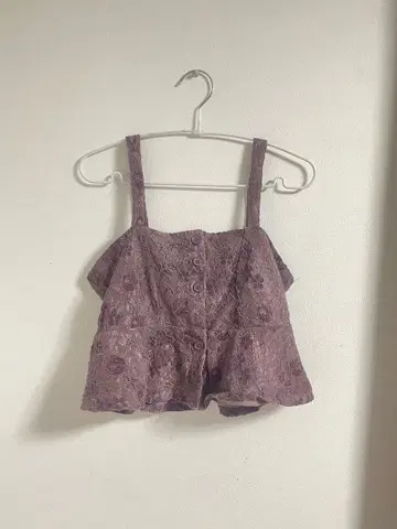 퍼플 레이스 뷔스티에 프릴 포함