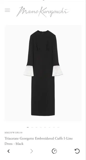 마메쿠로구치 트리아세테이트 조젯 I 라인 드레스