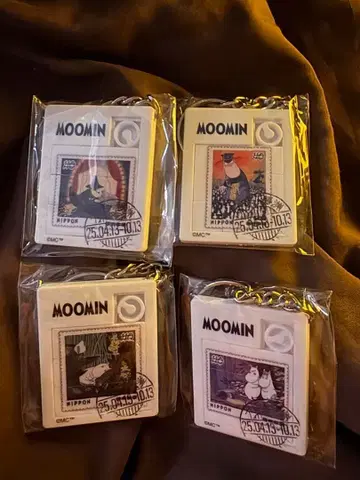 무민 만박 한정판 가챠가챠 우표 캡슐 토이 4세트