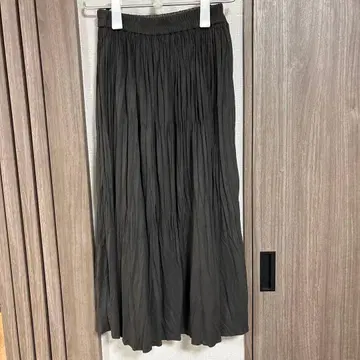 다크 그레이 플리츠 스커트 XS
