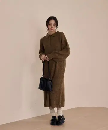 니트 폴로 원피스