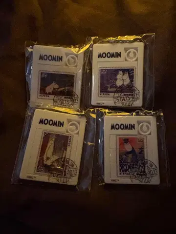 무민 우표 가챠 오사카 만박 우체국 4점