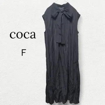 [coca] 코카 새상품급 앞뒤 2way 보타이 원피스 새틴 포멀