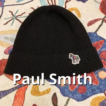 폴스미스 제브라 패치 니트 캡 울 말 호스