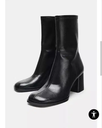 [ 미사용 ] 25AW ZARA 블록힐 숏부츠 39