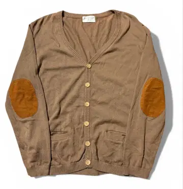 하라주쿠 캐시디 CASSIDY '81 엘보 패치 부착 브라운 가디건