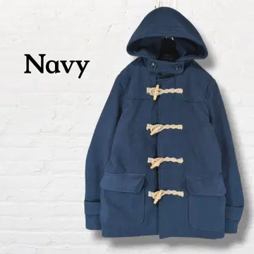 네이비 더플 코트 후드 부착 [ M ] 네이비 토글 버튼