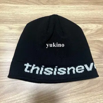 thisisneverthat 블랙 니트 모자 로고