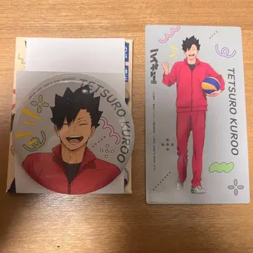 하이큐 쿠로오 테츠로 캔뱃지 대형 카드 애니메이트 페어