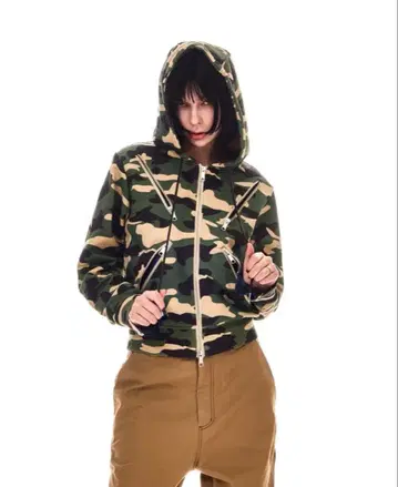 BEEDEN 카모플라쥬 지퍼 후디