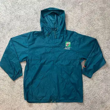 7UP 로고 아노락 후드티 그린 M 사이즈