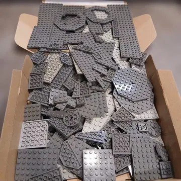 10 그레이 플레이트 모음 LEGO 블록 부품 다수