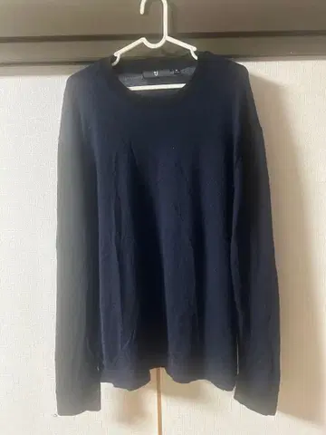 유니클로 J+ 질 샌더 캐시미어 100% 니트 네이비 XL