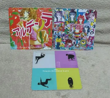 마카로니 연필 타워 레코드 카페 코스터