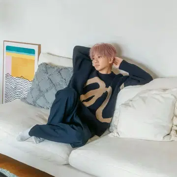 naptime 니트 풀오버 네이비 nissy