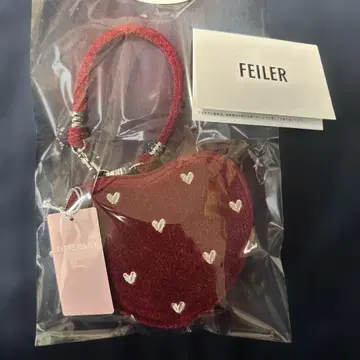 완판템 FEILER 하트형 파우치 빨간색
