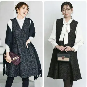 JUSGLITTY 트위드 미니 원피스