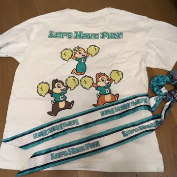 디즈니 치어 투 개더! cheer 1983 티셔츠 & 스크런치 세트