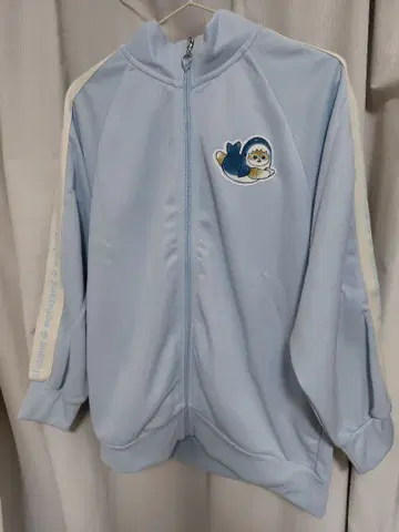 모프 샌드 mofusand 라이트 블루 하이넥 저지 재킷