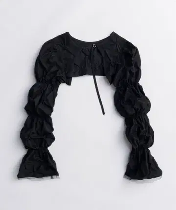 MAISON SPECIAL 튤 레이어드 셔링 볼레로