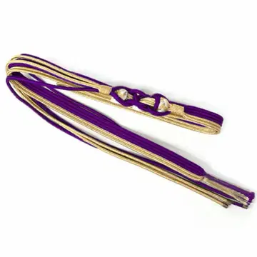 허리띠 성인식 후리소데 바이컬러 보라색 오다마키 금