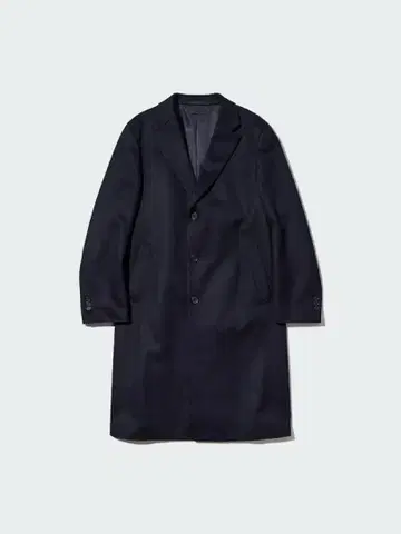 네이비 스텐카라 코트 3버튼