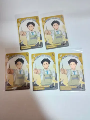 쇼와노트 점프 페스타 2026 하이큐 클리어 카드 아카아시 5장