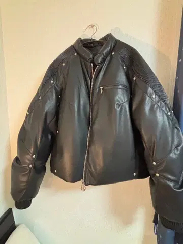 가죽 다운 자켓