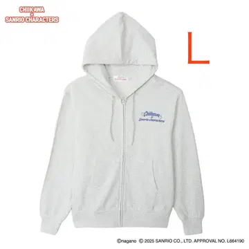 치이카와 산리오 슈퍼마켓 ZIP 후드티 모두 아쉬 L