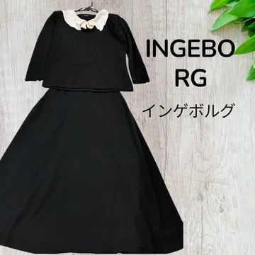 잉게보그 옷깃 화이트 프릴 리본 셋업 상하의 세트 블랙 관혼상제