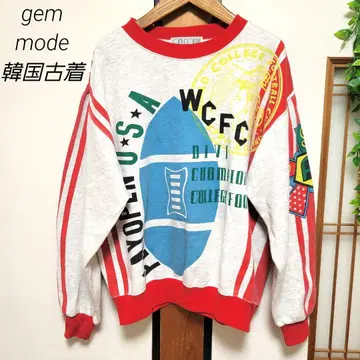gem mode 올 패턴 트레이닝복 후드티 구제 의류 한국 패션 레트로