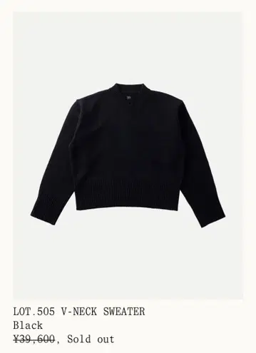 Taiga Takahashi LOT.505 V-NECK SWEATER