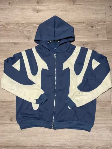 [ 미사용 새상품 ] 네이비 블루 풀 집업 후드티 S