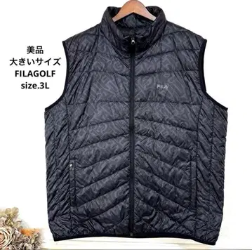 FILA 퀼팅 베스트 3L 블랙