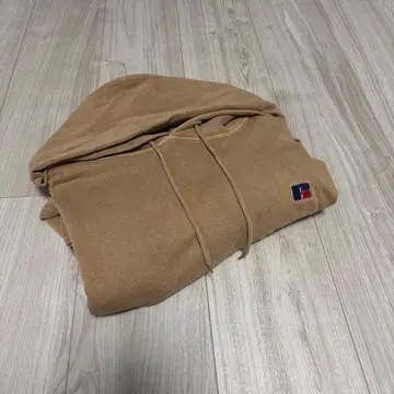 러셀 애슬레틱 브라운 후드 부착 후드티
