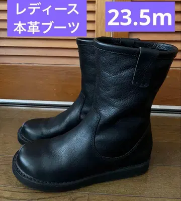 [ 새상품급 ] LOCONDO 여성용 천연 가죽 부츠 블랙 23.5cm