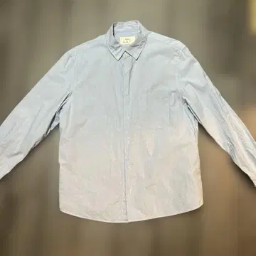 ZARA ORIGINS 스트라이프 버튼 다운 셔츠 블루