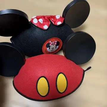 디즈니 미키 미니 귀도리 모자