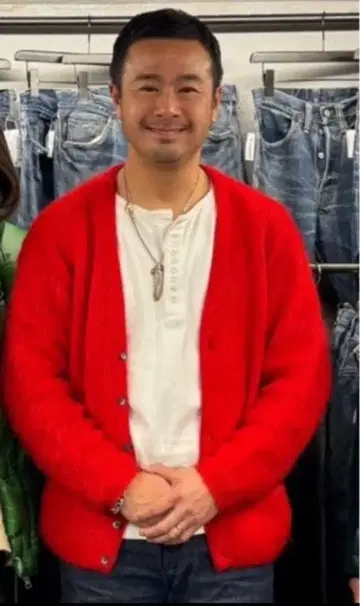 데드스탁 LONG JOHN 10버튼 헨리넥 롱T 화이트 L