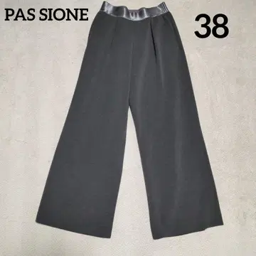 PAS SIONE 파시오네 그레이 와이드 팬츠 38